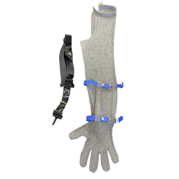 Metzger geschnittene resistente lange Manschetten -Edelstahl -Maschenarmschutzhülle Handschuhe